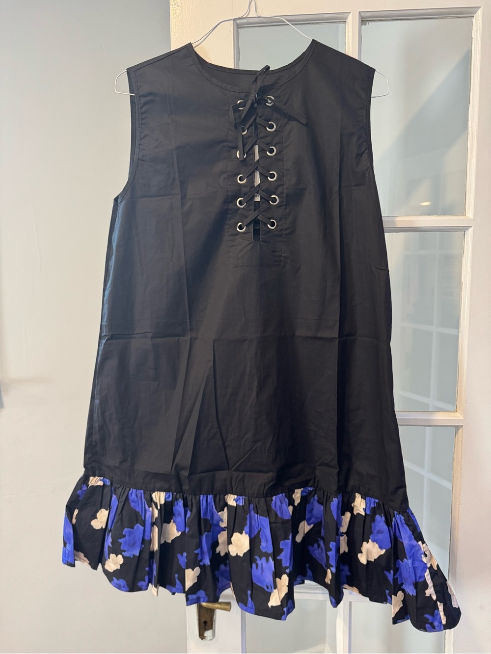 NWT! The Lulo Project The Fracture Dress Front Ruffle Minidress